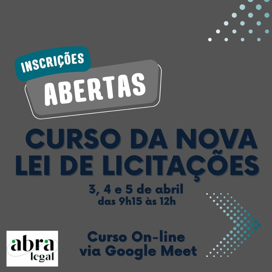 Associados da ANJ têm desconto em curso sobre a nova lei de licitações